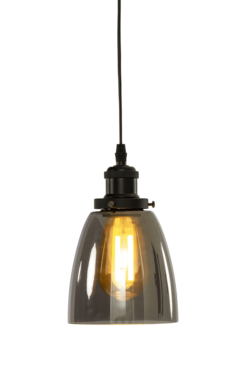 Niki Ø14 Røykfarget vinduslampe Fra Aneta Lighting - Niki er en enkel og elegant hengende vinduslampe som gir en hjemmekoselig f&oslash;lelse i ethvert rom med sine sorte detaljer.