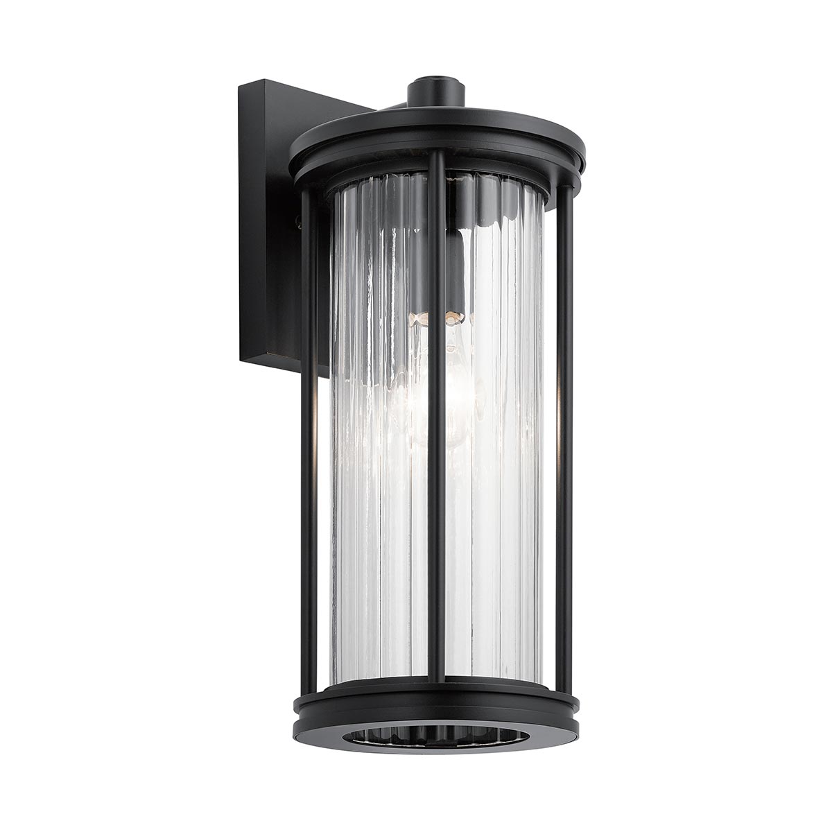 Barras Svart utendørslampe Fra Elstead Lighting - Lampen er IP44-klassifisert, noe som betyr at den er beskyttet mot vannsprut og værpåvirkning, noe som gjør den ideell for utendørs bruk.