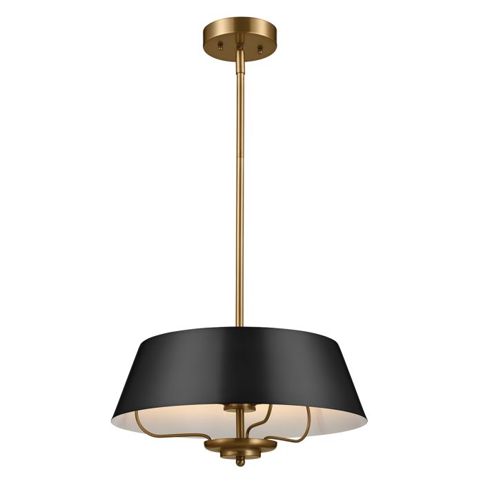 Luella Ø40 Svart Taklampe Fra Elstead Lighting - Med den medfølgende stangen kan Luella enkelt gjøres om fra en taklampe til en pendel.
