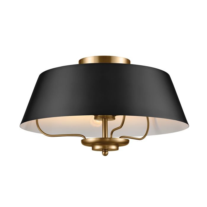 Luella Ø40 Svart Taklampe Fra Elstead Lighting - Med den medfølgende stangen kan Luella enkelt gjøres om fra en taklampe til en pendel.