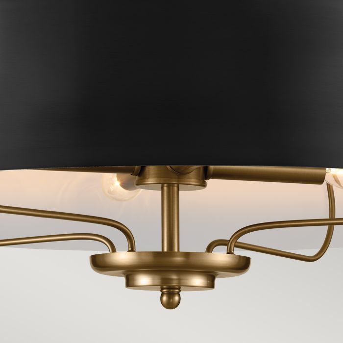 Luella Ø56 Svart Taklampe Fra Elstead Lighting - Med den medfølgende stangen kan Luella enkelt gjøres om fra en taklampe til en pendel.