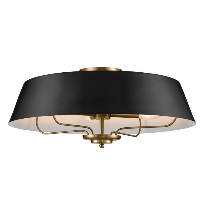 Luella Ø56 Svart Taklampe Fra Elstead Lighting - Med den medfølgende stangen kan Luella enkelt gjøres om fra en taklampe til en pendel.