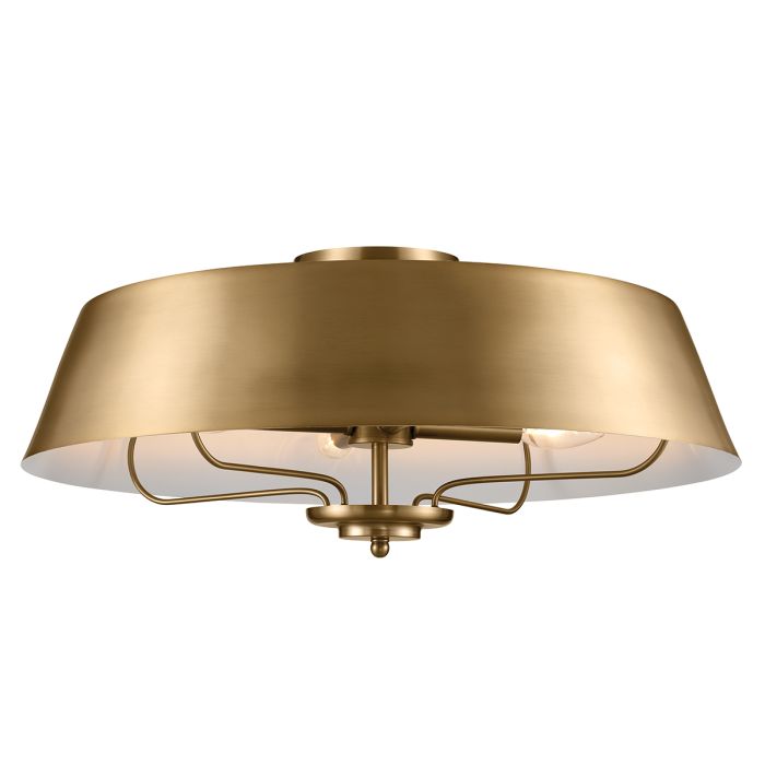 Luella Ø56 Børstet messing Taklampe Fra Elstead Lighting - Med den medfølgende stangen kan Luella enkelt gjøres om fra en taklampe til en pendel.