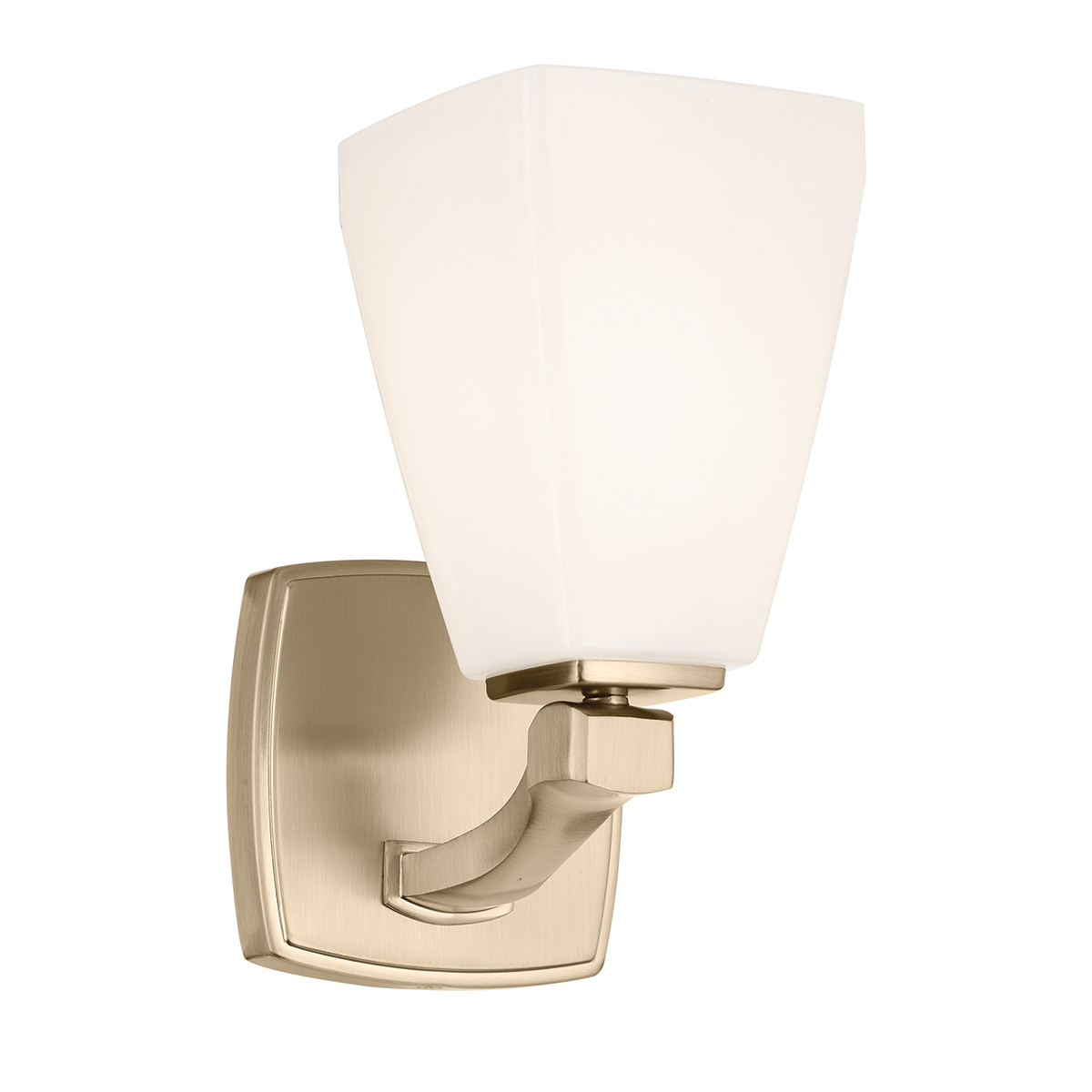 Marant 24cm Bronse baderomslampe Fra Elstead Lighting - Lampen er laget av metall med en champagnefarget bronsefinish og har en robust, mykt formet arm som gir lampen en moderne karakter.