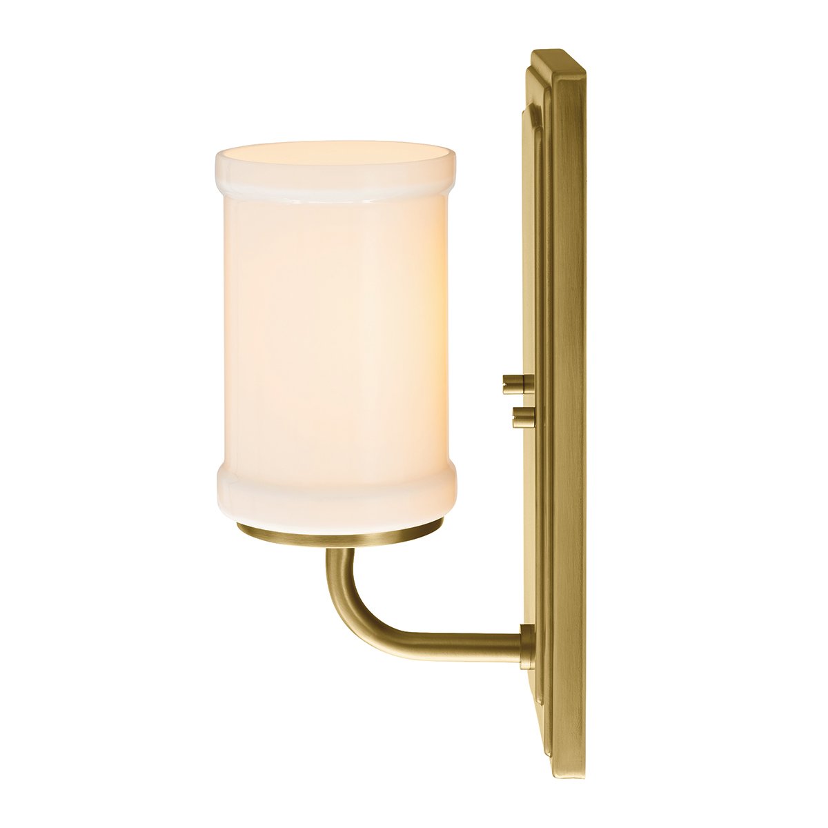Vetivene 30cm Messing baderomslampe Fra Elstead Lighting - Vetivene kan monteres med glasset vendt enten opp eller ned, noe som gir fleksibilitet og gj&oslash;r den perfekt for for eksempel baderomsspeilet.