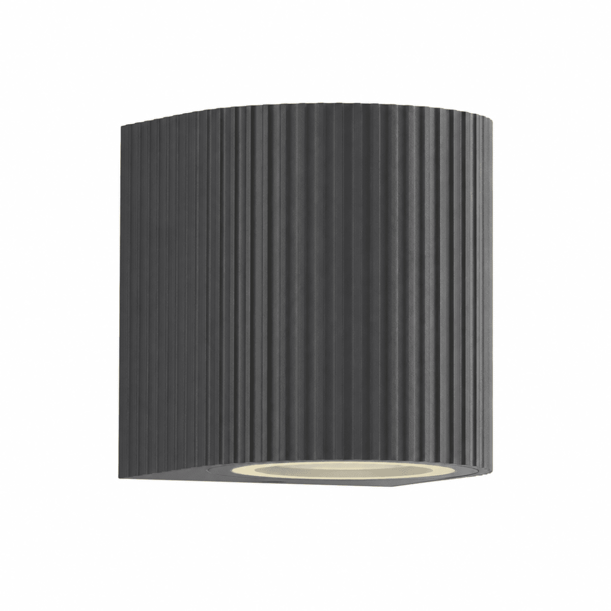 Freja Single Antrasitt utendørslampe Fra Lampan - Laget av antrasittlakkert metall med en dekorativ ribbestruktur som gir lampen et livlig og eksklusivt utseende.
