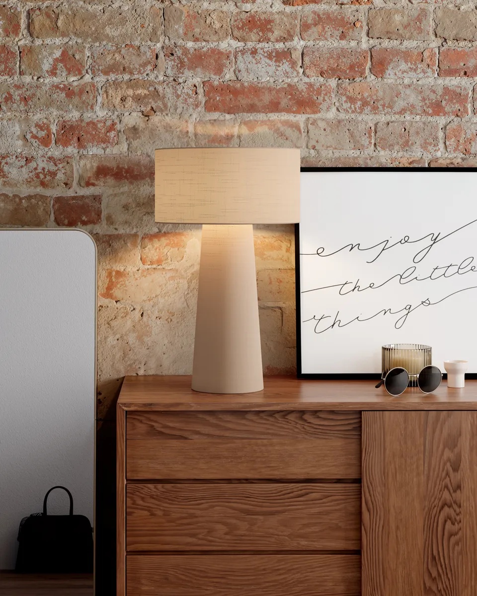 Linum 50cm Beige bordlampe Fra By Rydéns - Linum er en stilig og dekorativ bordlampe i beige lin som skaper et mykt og harmonisk uttrykk i hjemmet.