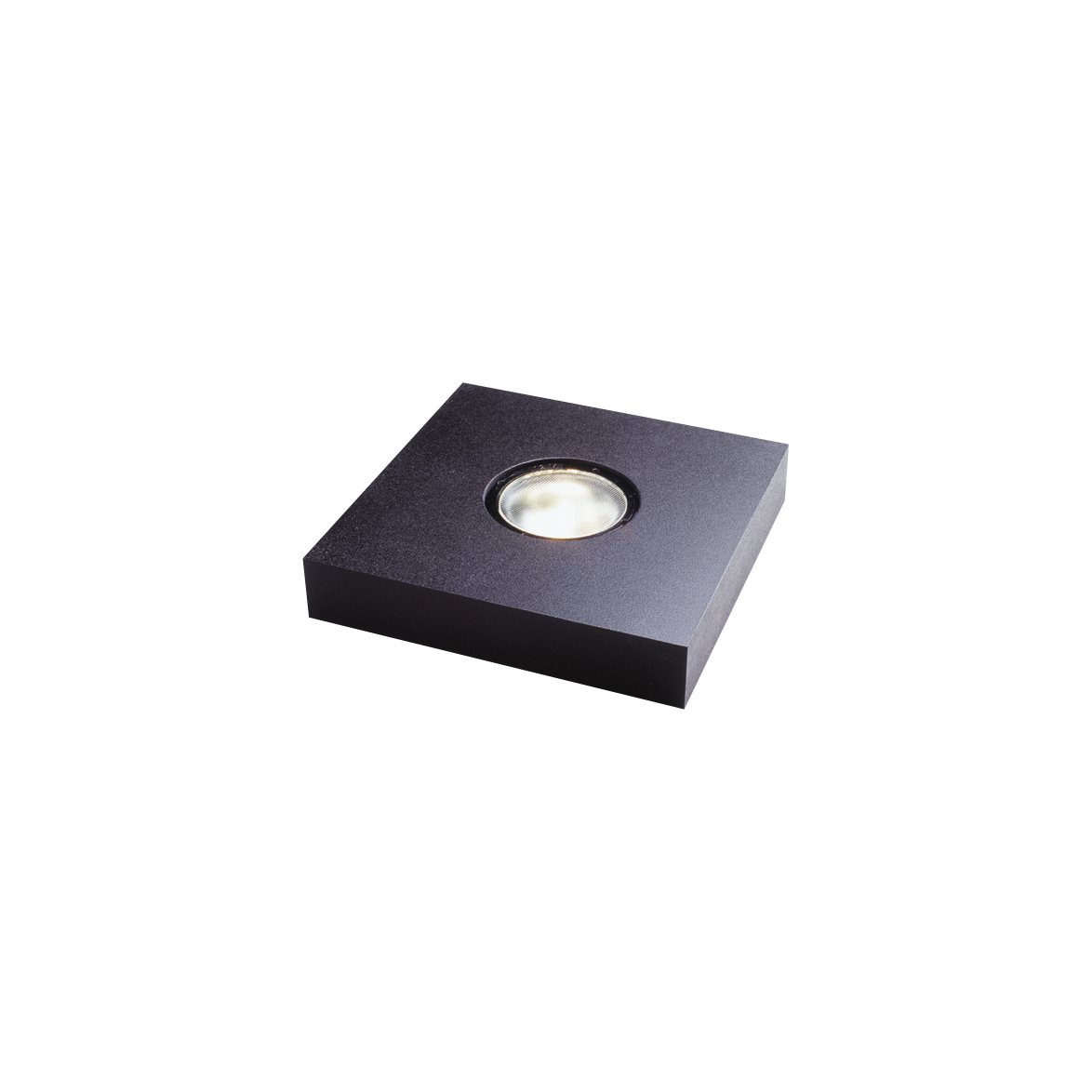 Lysplate 15x15cm Svart bordlampe Fra Frilight - Dersom du selv &oslash;nsker &aring; supplere med ny eller egen lyskilde, m&aring; det v&aelig;re en flat G4 LED-lampe p&aring;; maks 5W og 12V.