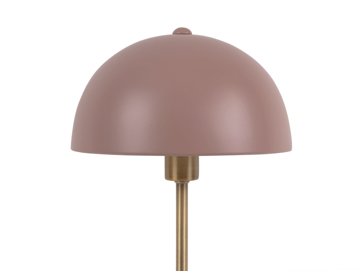 Bonnet 40cm Rosa bordlampe Fra Leitmotiv - Den pudderrosa skjermen sammen med elegante messingdetaljer skaper et stilig og trendy uttrykk, mens lampen sprer et varmt og behagelig lys.