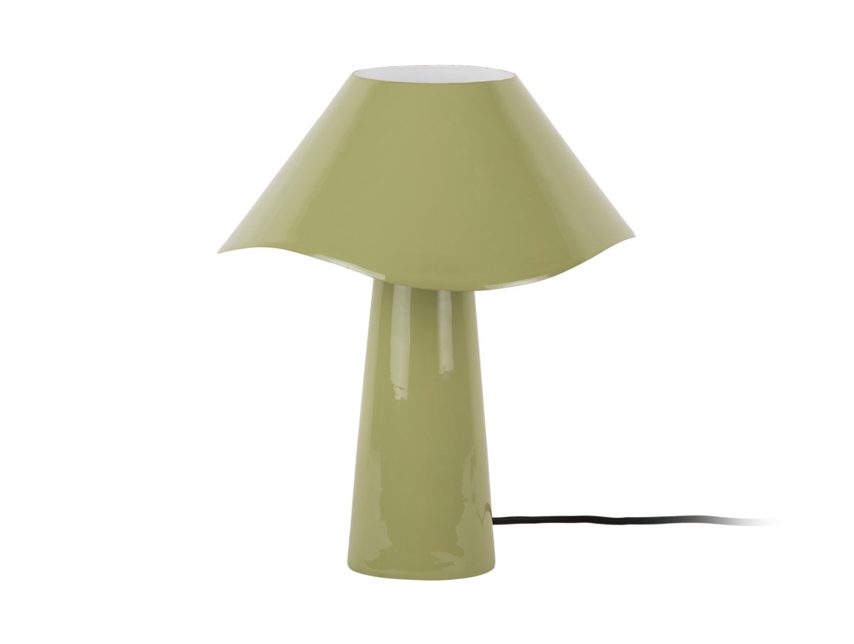 Ameno 33cm Grønn bordlampe Fra Leitmotiv - Ameno er en stilig bordlampe i metall med en blank grønn finish som gir et mykt og harmonisk uttrykk.