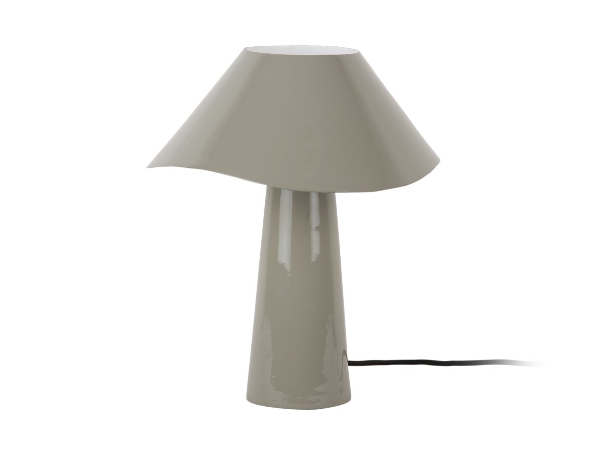 Ameno 33cm Grå bordlampe Fra Leitmotiv - Ameno er en stilig bordlampe i metall med en blank grå finish som gir et mykt og harmonisk uttrykk.