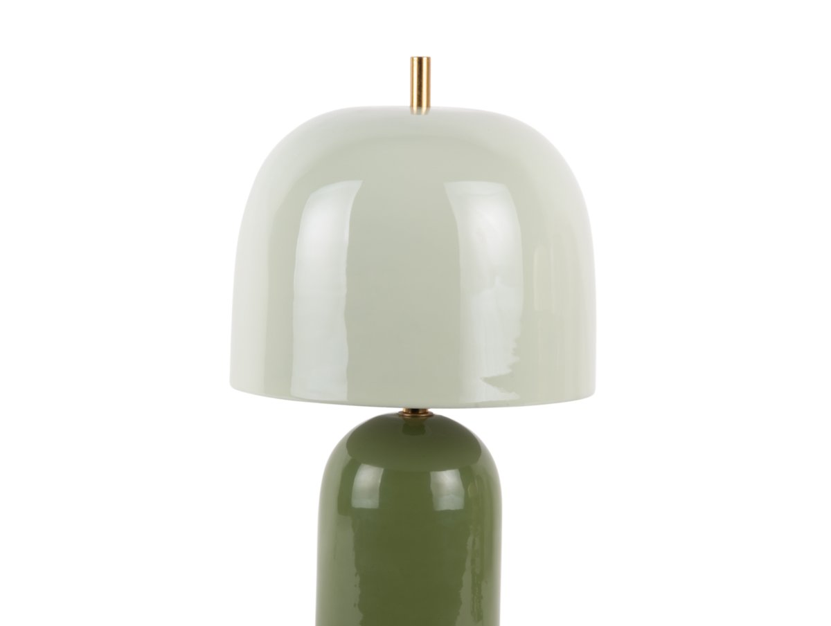 Rico 43cm Grønn bordlampe Fra Leitmotiv - Rico er en stilig bordlampe i metall med blank overflate og et elegant tofarget design.