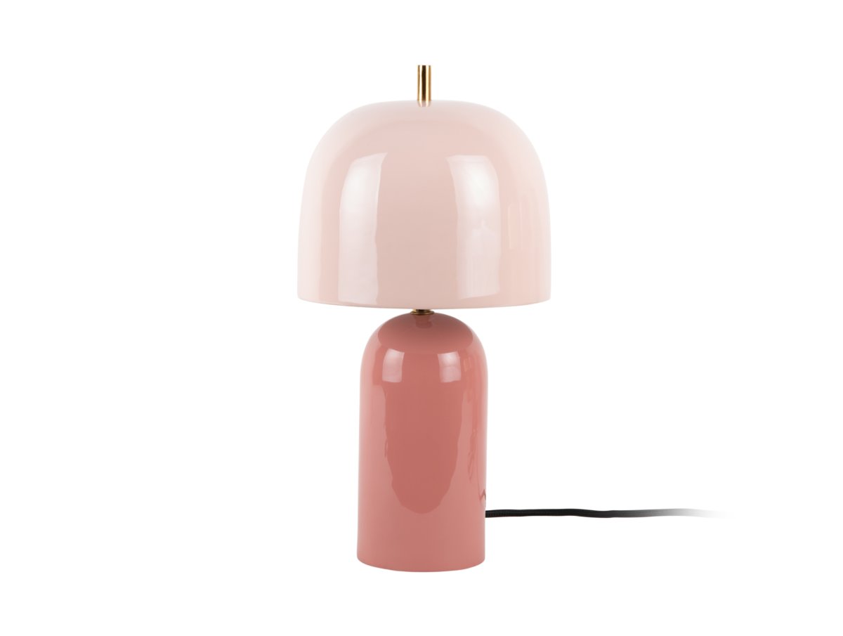 Rico 43cm Rosa bordlampe Fra Leitmotiv - Lampefoten i en dempet mørk rosa skjerm er kombinert med en lysere rosa skjerm, noe som skaper en myk og moderne kontrast.