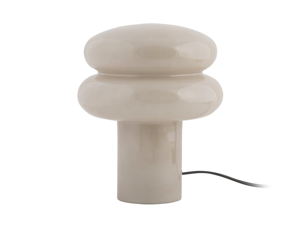 Incesante 24cm Grå bordlampe Fra Leitmotiv - Incesante er en skulpturell bordlampe laget utelukkende av glass med en varm grønn fargetone som gir et varmt og stemningsfullt lys.