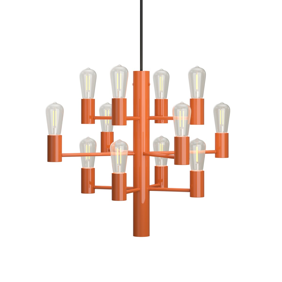 Zoom bilde av Manola 12 mini Ø45 Oransje Taklampe Fra Herstal - Nå tilgjengelig i den nye fargen mandarin, en lys og levende oransje skjerm med en blank finish som gir lampen et uttrykksfullt utseende.