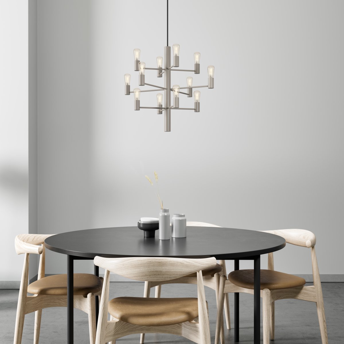 Manola 12 Ø60 Beige Taklampe Fra Herstal - Manola &auml;r exceptionell i sin design och skapar en magnifik atmosf&auml;r.