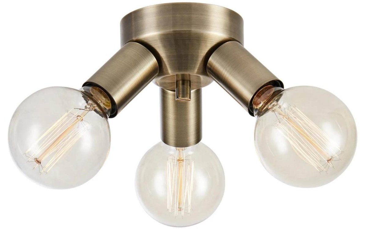 Mazzo 3 Antikk messing spotlight Fra Markslöjd - Mazzo taklampe i antikk messing med 3 sokkel har et elegant design.