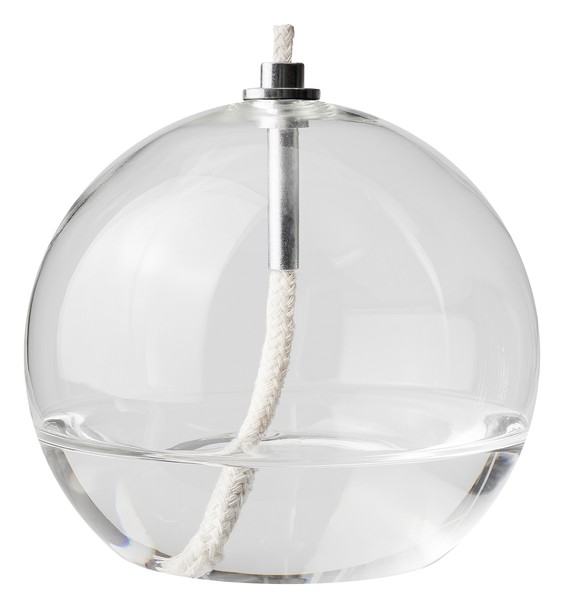 Oljelampa Aura Mellan Klart glass Fra Mette Ditmer - N&aring;r den er sl&aring;tt p&aring; svakt, sprer lampen et mykt, varmt lys som skaper en rolig og koselig atmosf&aelig;re.