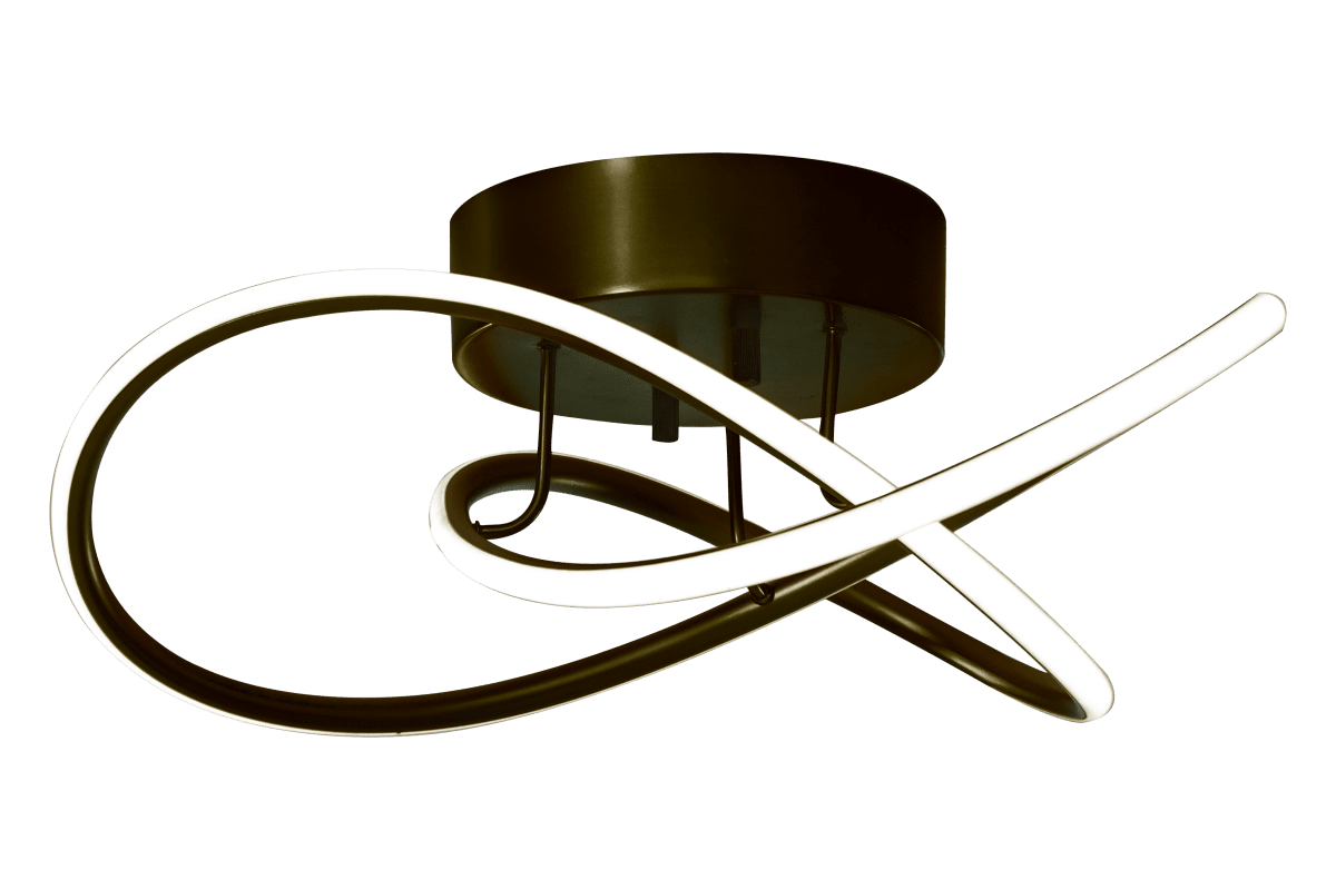 Roller Ø50 Svart plafond Fra Aneta Lighting - Den integrerte LED-kilden kan dimmes i 3 trinn med din vanlige veggbryter og gir en god spredning av varmt hvitt lys.