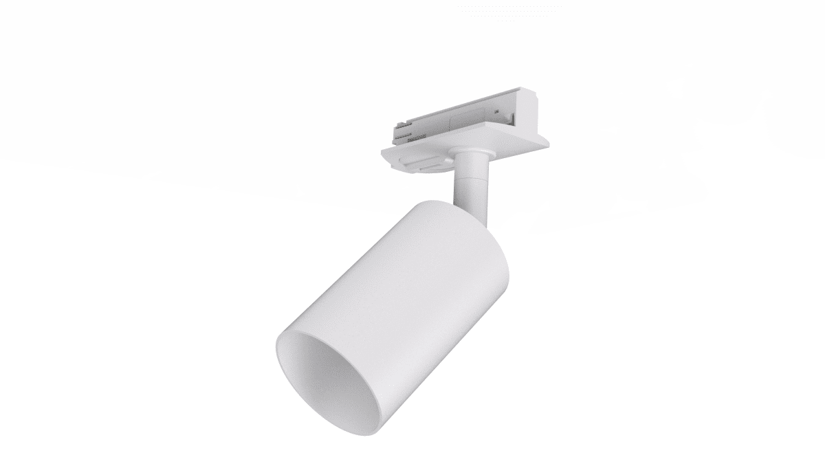 Forma spot Hvit Fra Nordic Lighting - Koble til str&oslash;mmen enten i enden/begynnelsen av skinnen med en kobling eller midt p&aring; skinnen med en senterkobling.