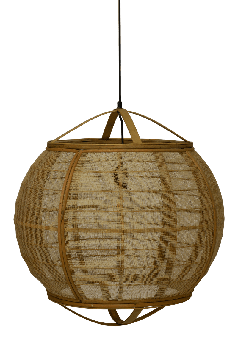 Borneo Ø58 Natur Taklampe Fra Aneta Lighting - Den håndlagde skjermen filtrerer lyset fra lampen og sprer et mykt og behagelig lys i rommet.
