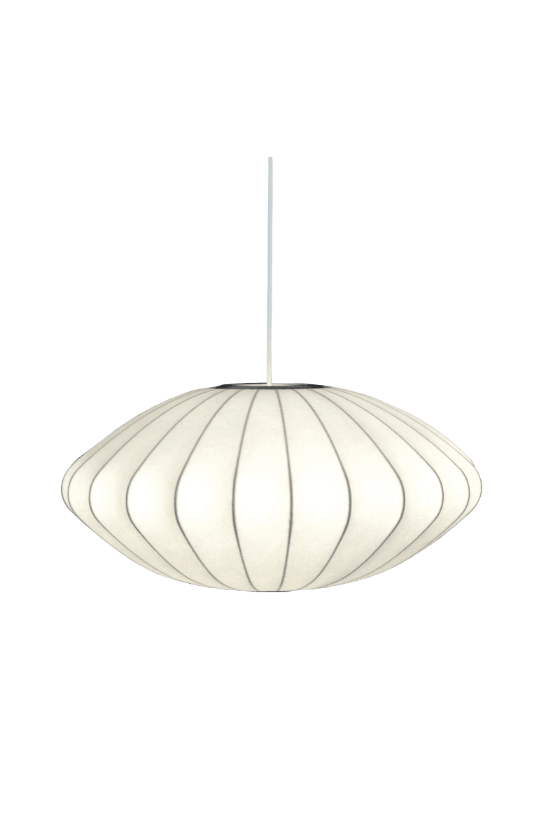 Josefine Ø50 Hvit Taklampe Fra Aneta Lighting - Den gener&oslash;se skjermen er laget av kunstig silke, noe som gir lampen en vakker tekstur og et mykt lys n&aring;r den er tent.