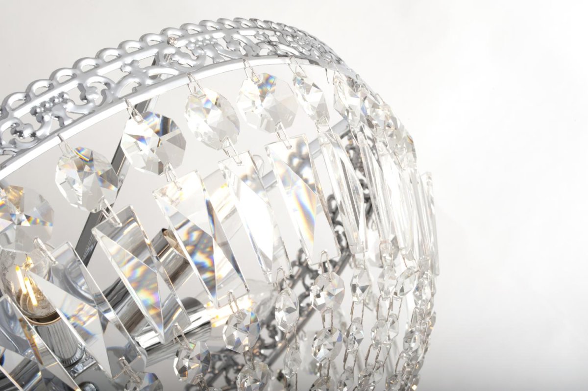 Classic Ø45 Krom krystall Fra Norrsken Design - Opplev fortidens eleganse med denne eksklusive taklampen i krom, utsmykket med håndkuttet klasse 1 K9-krystall.