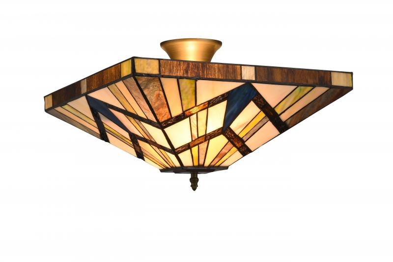 Zoom bilde av Square 40cm Flerfarget Fra Norrsken Design - Utgangsmaterialet i produksjonsprosessen er spesialfarget glass som er kuttet og polert for &aring; passe til stykket.