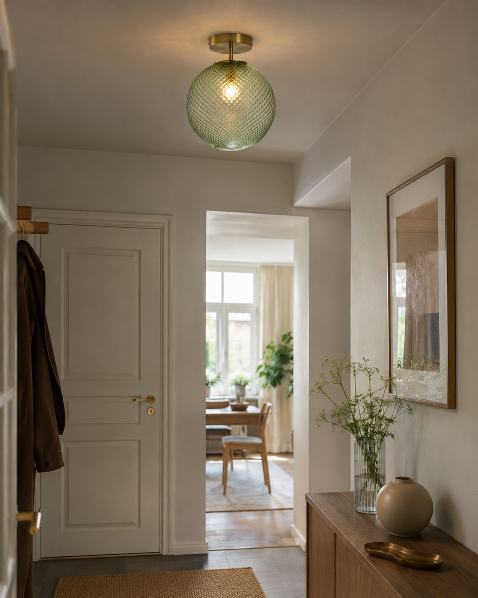 Korridor Ø25 Grønn plafond Fra Lampan - Korridor passer like godt i gangen og soverommet som i stuen og blir en dekorativ detalj selv n&aring;r den er slukket.