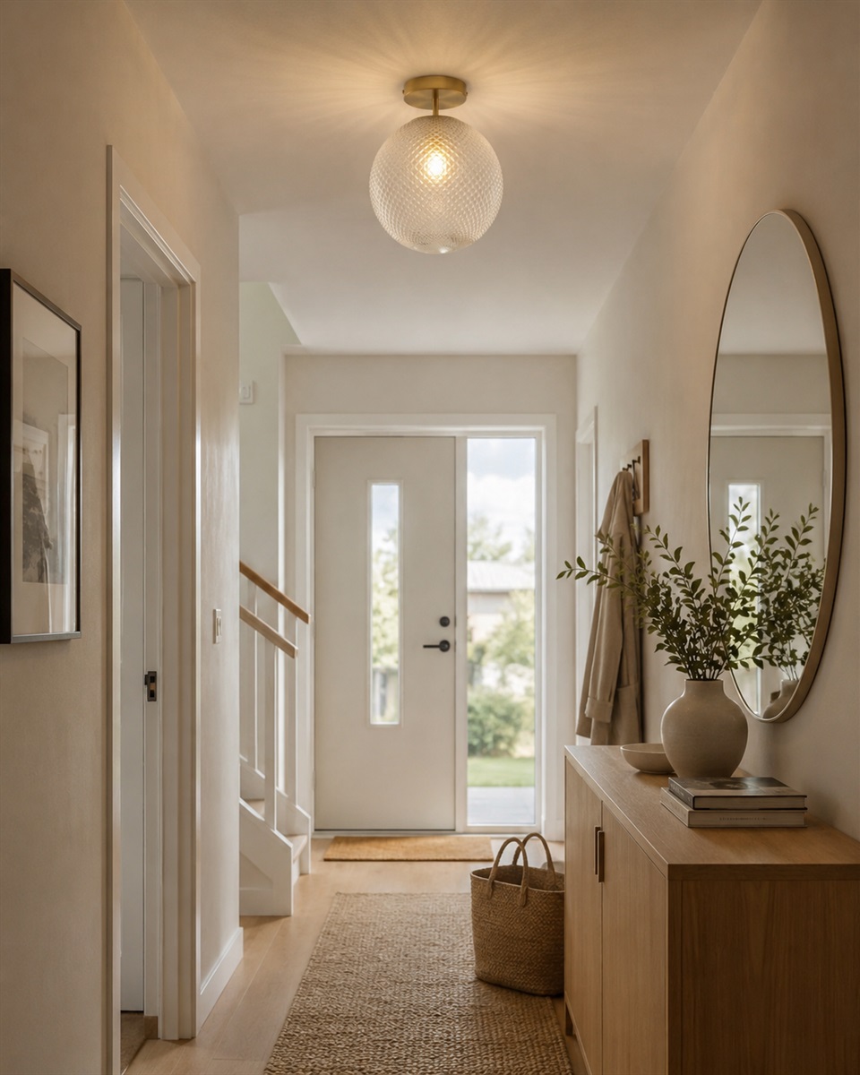 Korridor Ø25 Gjennomsiktig plafond Fra Lampan - Korridor passer like godt i gangen og soverommet som i stuen og blir en dekorativ detalj selv n&aring;r den er slukket.