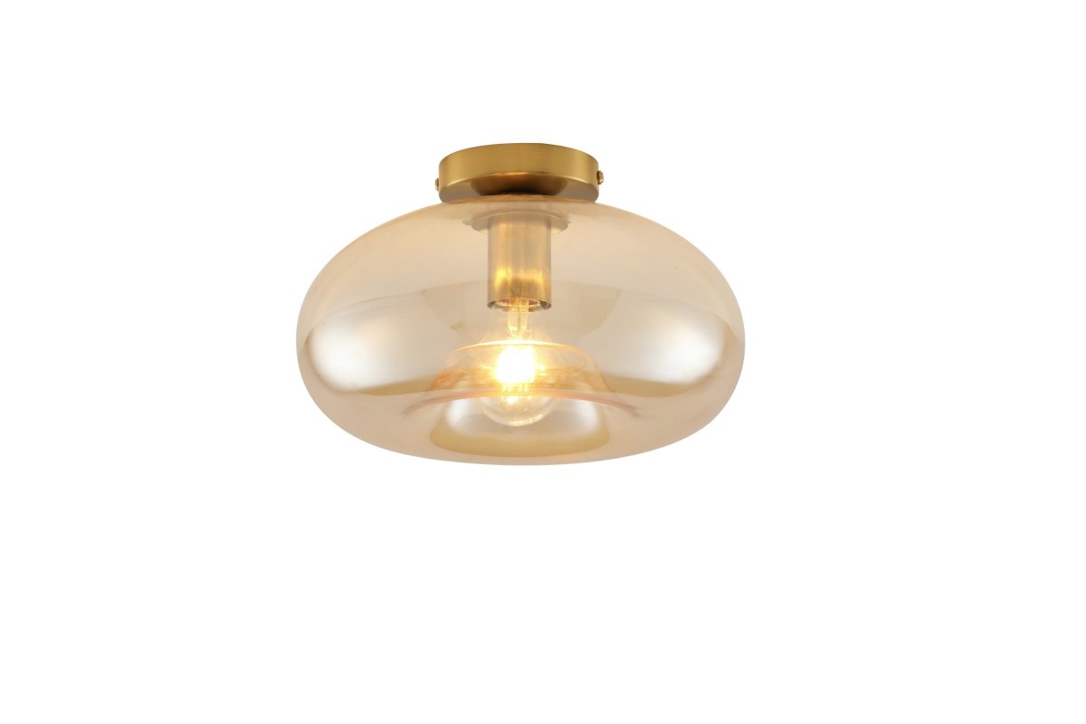 Munc Ø28 Rav plafond Fra Lampan - Munc er en elegant taklampe som kombinerer glass og metall i et mykt og stilig design.