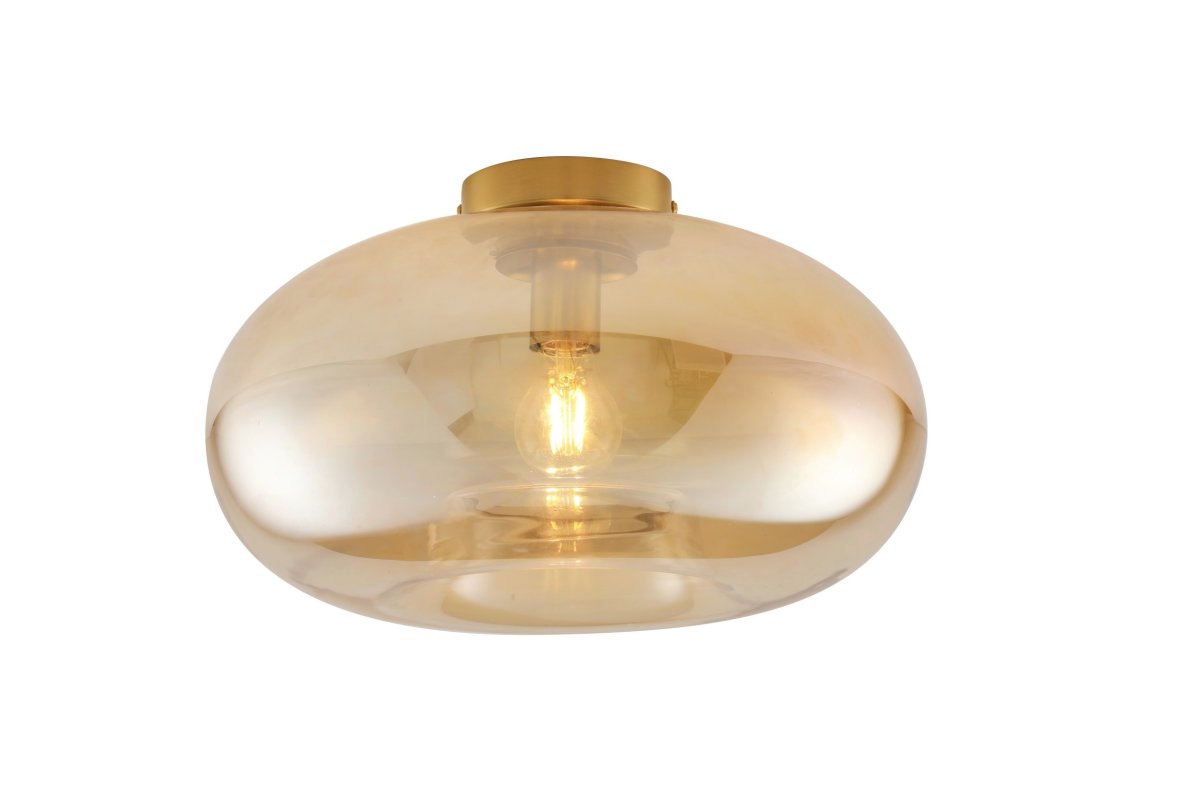 Munc Ø40 Rav plafond Fra Lampan - Munc er en elegant taklampe som kombinerer glass og metall i et mykt og stilig design.