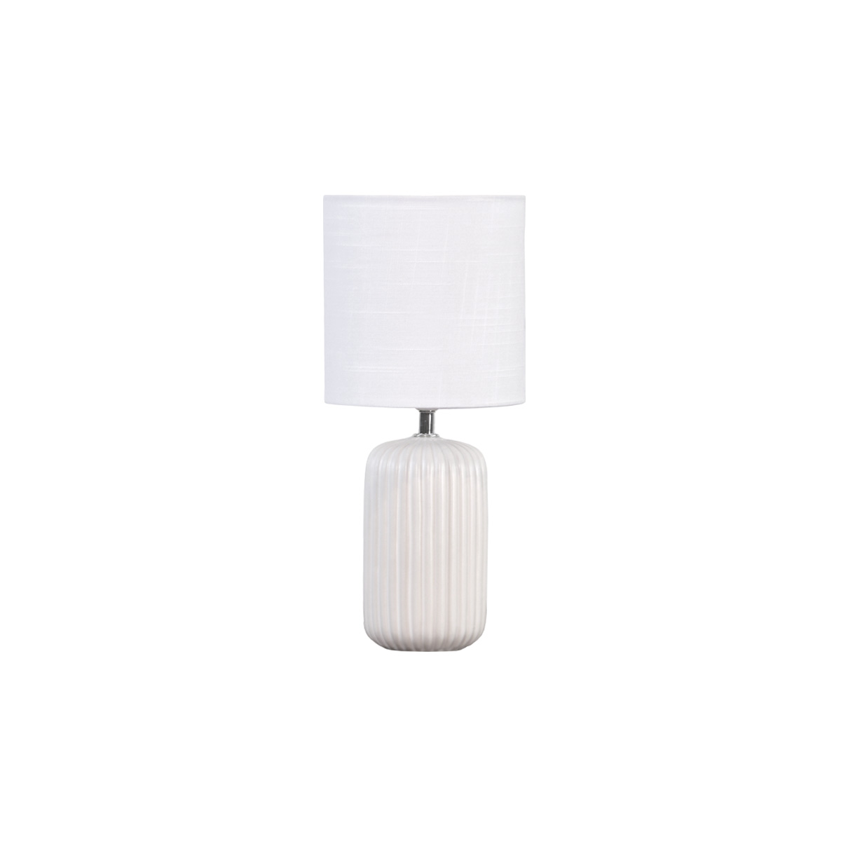 Palizzo 33cm Hvit bordlampe Fra Nordic Lighting - Leveres med 1,8 m hvit plastledning med str&oslash;mbryter og st&oslash;psel.