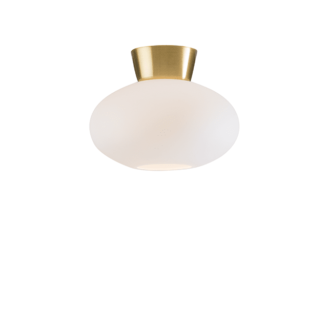 Bullo Ø27 Messing/opal plafond Fra Belid - Godkjent for bad, men passer inn i de fleste rom i hjemmet ditt.