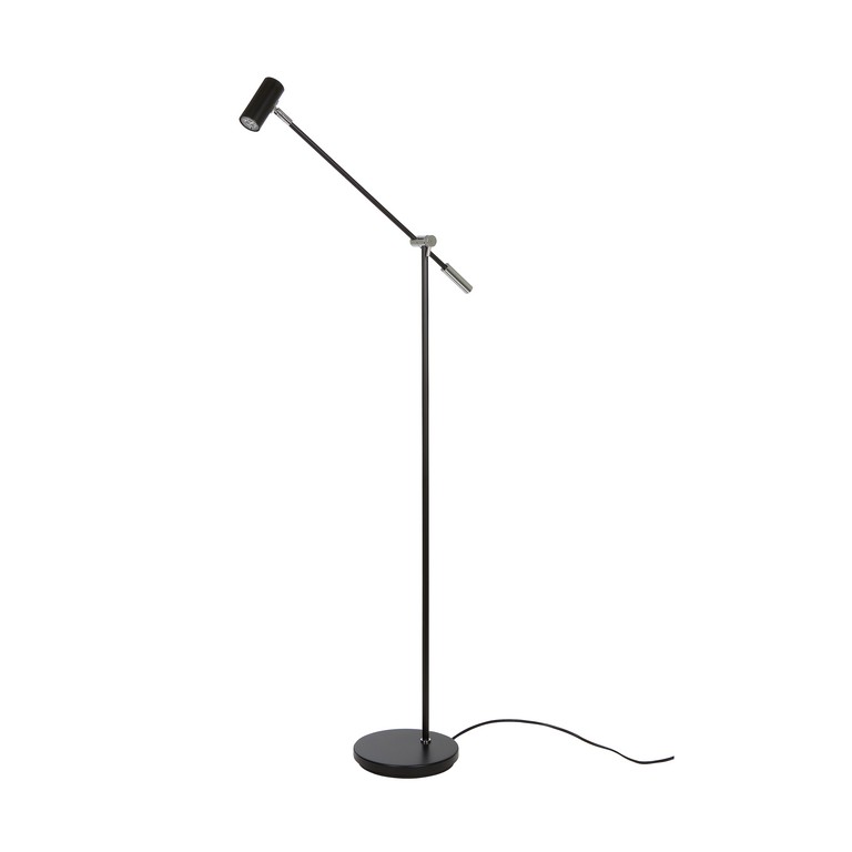 Zoom bilde av Cato Matt svart gulvlampe Fra Belid - Cato har i flere ti&aring;r gitt lyset fra Varberg en plass i det nordiske hjemmet.