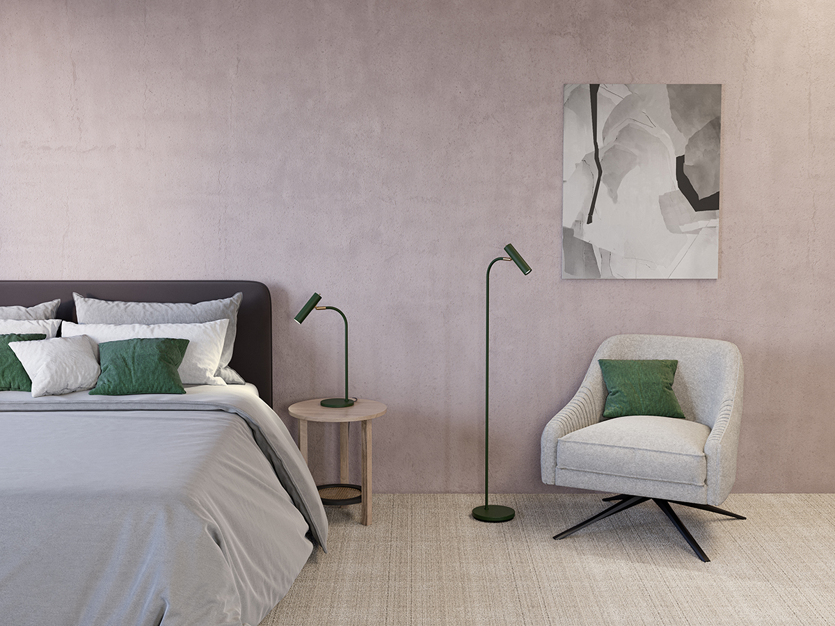 Slender 53cm Grønn skrivebordslampe Fra Belid - Lampehodet er justerbart slik at du enkelt kan rette lyset etter behov, og strømbryteren er praktisk plassert på lampen.