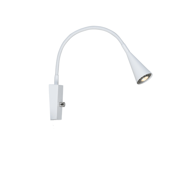 Ledro Matt hvit leselampe Fra Belid - Ledro er et slankt og enkelt veggarmatur med flexarm og dimbar bryter.