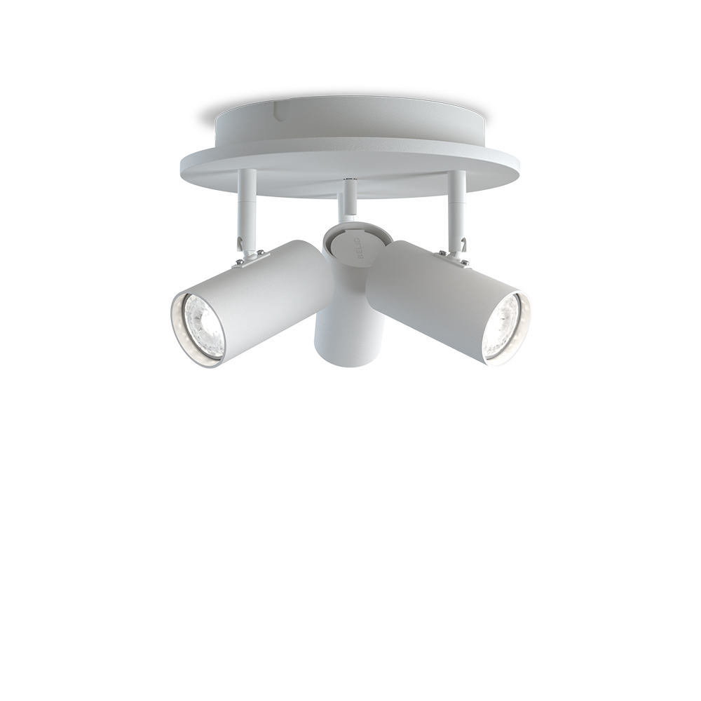 Tyson 3 Hvit struktur spotlight Fra Belid - Passer i de fleste rom i hjemmet ditt.