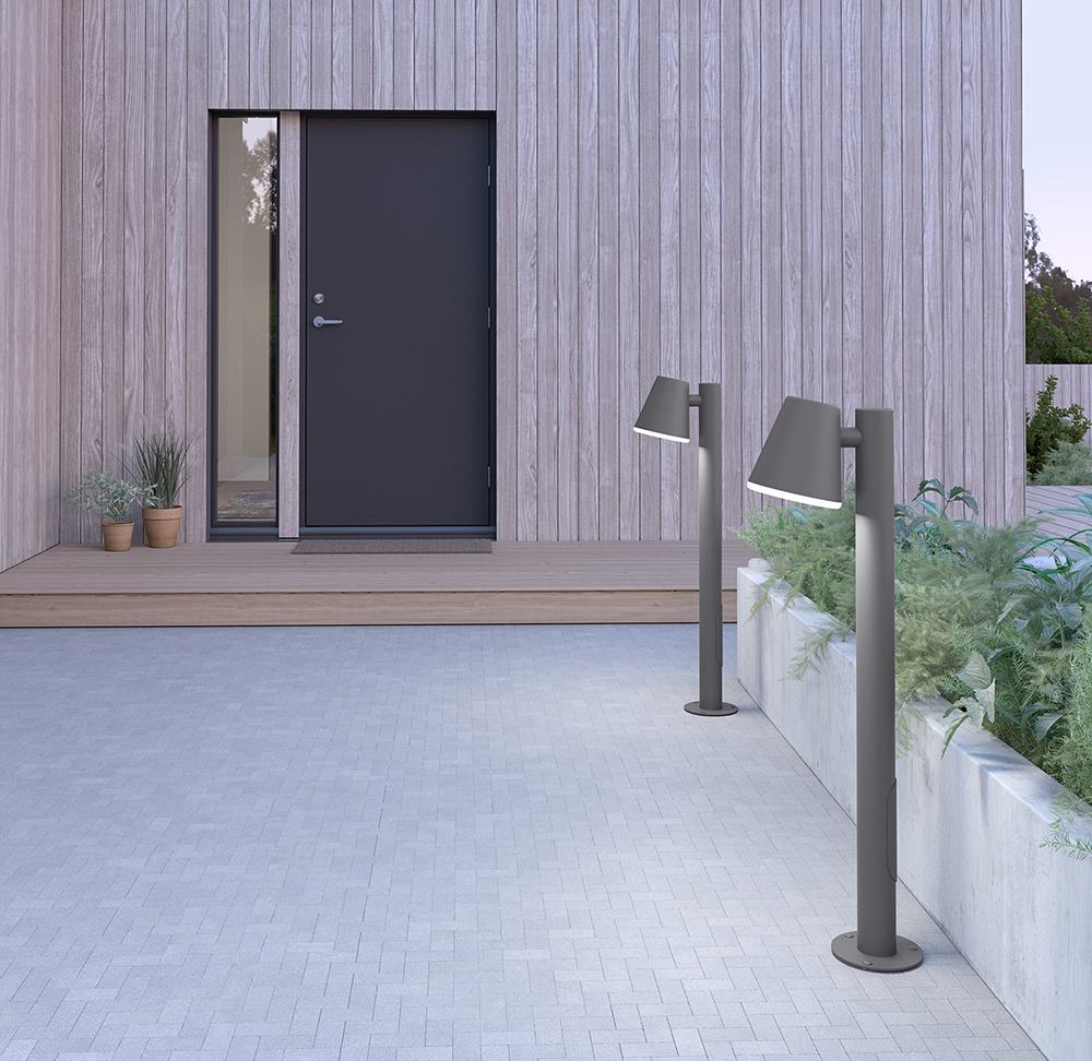 Mist 103cm Grafitt struktur pullerter Fra Belid - At glasskroppen er noe lengre enn skjermen gir en viss spredning av lyset sideveis også; som gir Mist sitt unike uttrykk.