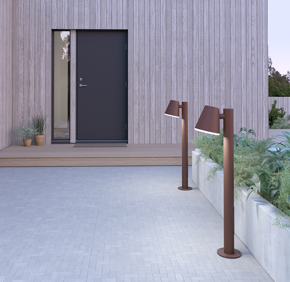 Mist 103cm Ruststruktur pullerter Fra Belid - At glasskroppen er noe lengre enn skjermen gir en viss spredning av lyset sideveis også; som gir Mist sitt unike uttrykk.