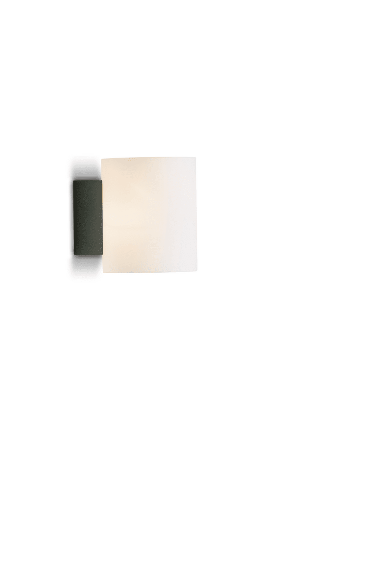 Zoom bilde av Evoke Antrasitt vegglampe Fra Herstal - Evoke vegglampe er designet med et opalt hvitt glass som skaper et diffust omgivelseslys i rommet.