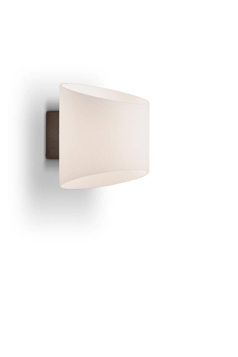 Zoom bilde av Evoke Antrasitt vegglampe Fra Herstal - Evoke vegglampe er designet med et opalt hvitt glass som skaper et diffust omgivelseslys i rommet.