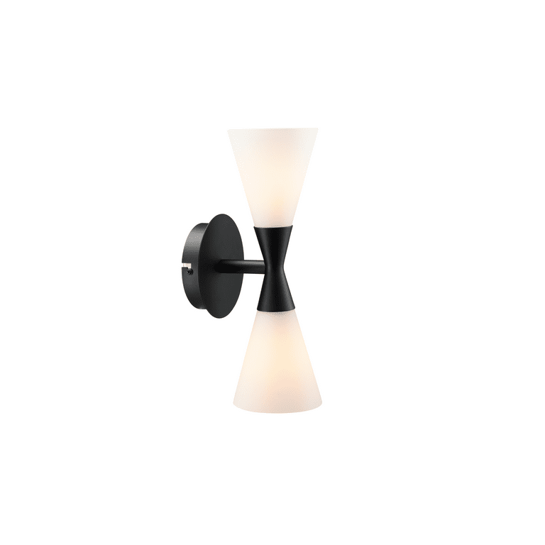 Harlekin duo Matt svart vegglampe Fra Herstal - Harlekin Duo er en elegant og stilig vegglampe.