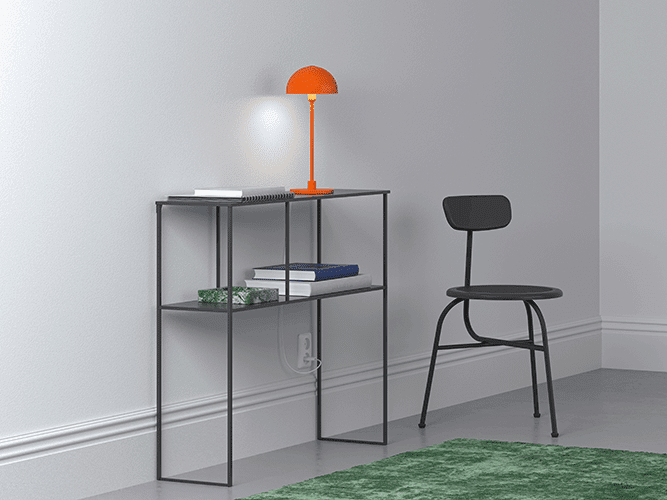 Vienda mini 40cm Oransje bordlampe Fra Herstal - 