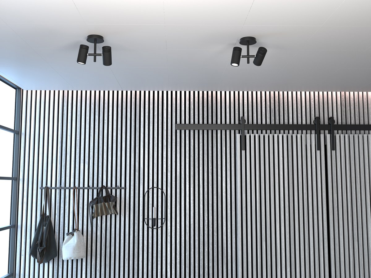 Holder 2 Svart spotlight Fra Herstal - Det kan se enkelt ut ved f&oslash;rste &oslash;yekast, men Holder-lampen er full av detaljer.