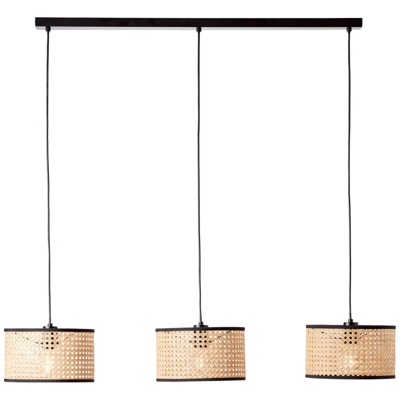 Wiley 110cm Natur Taklampe Fra Brilliant - Skjermene i rotting skaper en varm og koselig atmosfære i rommet.