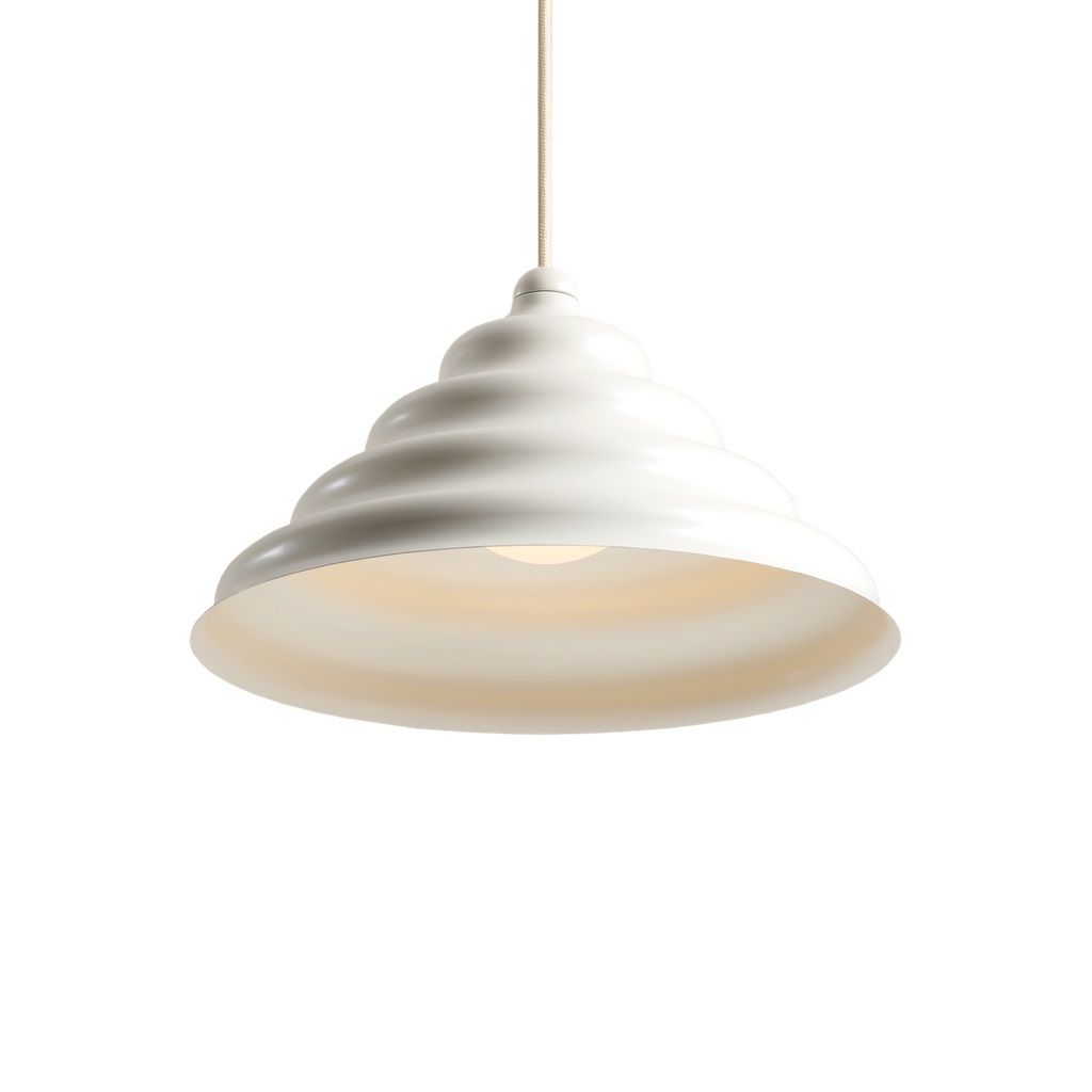 Wave Ø30 Kremet hvit Taklampe Fra Artera - Den solide skyggen av metall i en kremhvit farge gir en fin spredning av lys nedover, noe som gjør den perfekt å henge over spisebordet eller kjøkkenet.