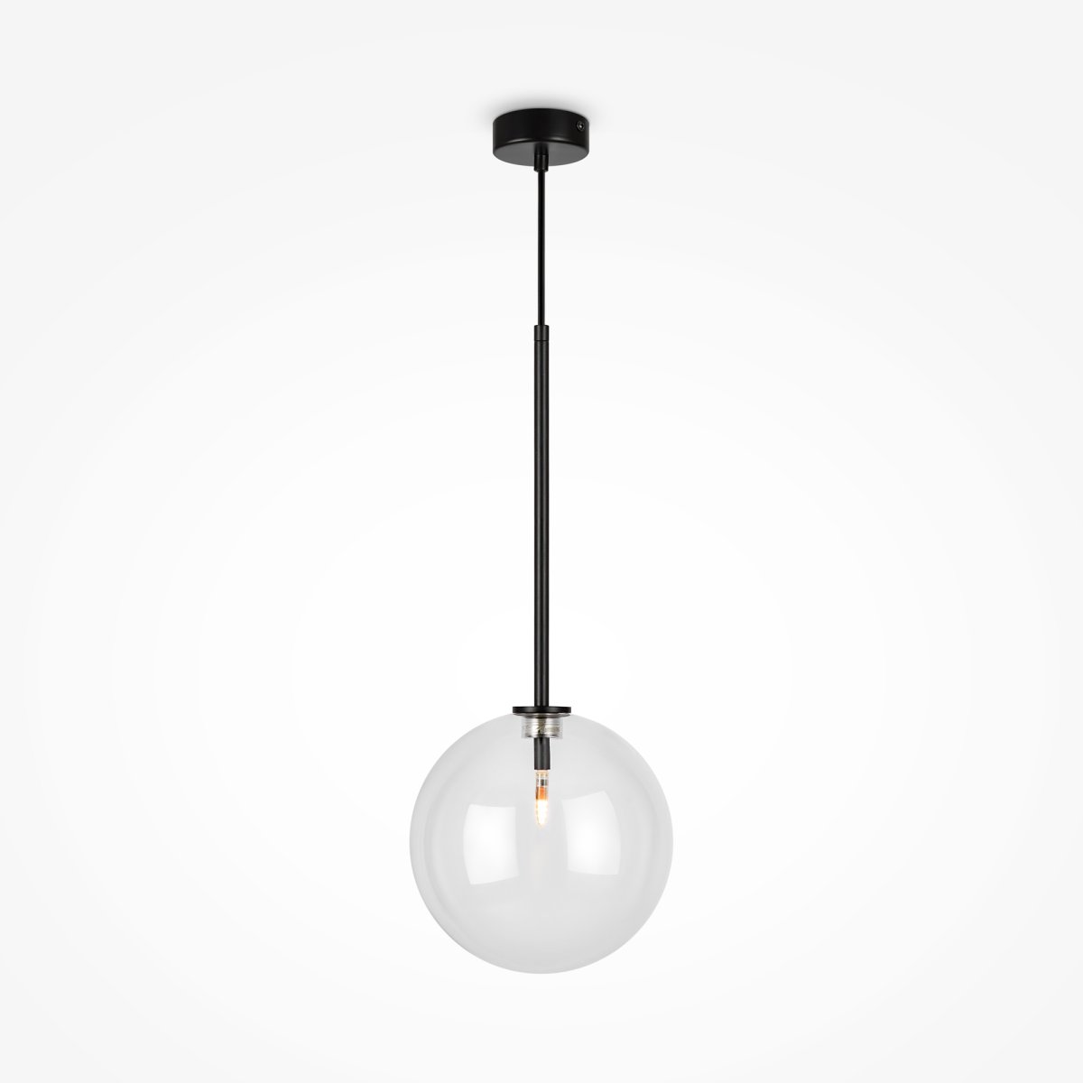 Mood Ø20 Svart Taklampe Fra Maytoni - Mood pendel er en elegant og sofistikert lampe som gir inntrykk av en flytende lyskule i rommet.