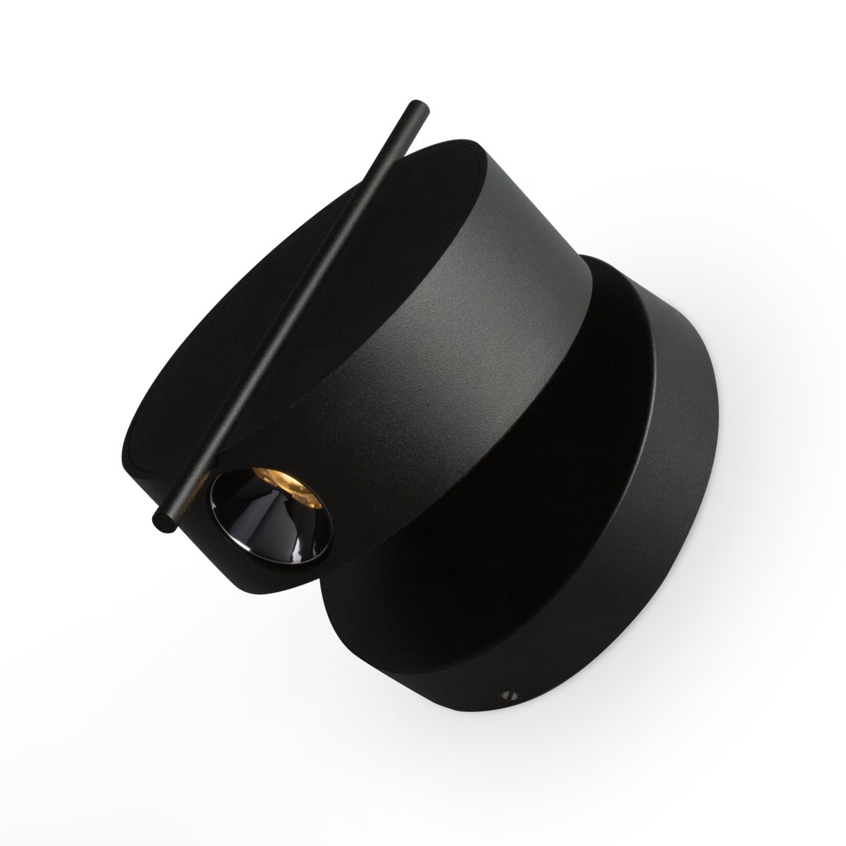 Nuance Ø10 Svart vegglampe Fra Maytoni - Den roterbare sokkelen og den justerbare lyskilden, som enkelt kan justeres med en elegant metallstang, skaper både et behagelig arbeidslys og en koselig atmosfære på soverommet.