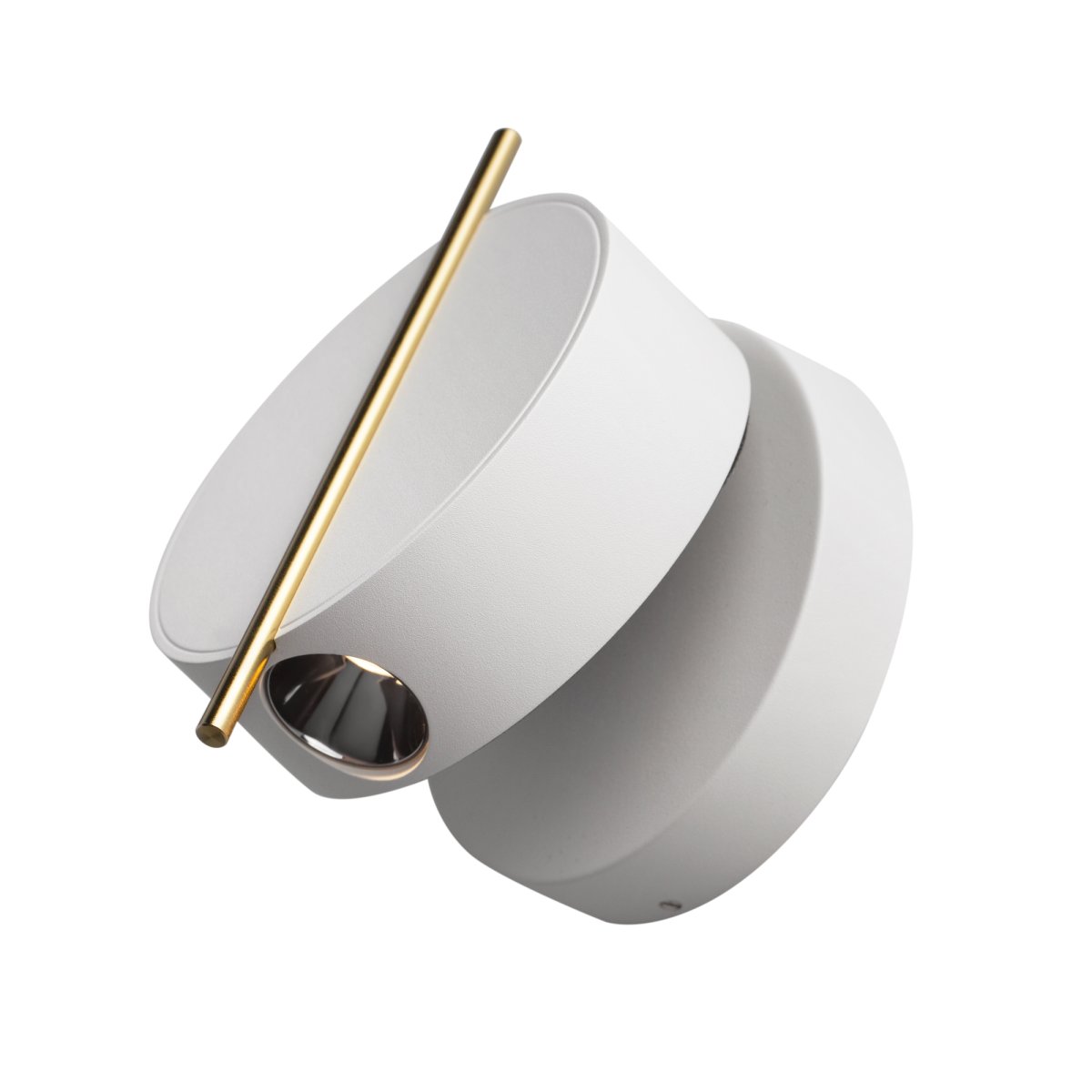 Nuance Ø10 Hvit vegglampe Fra Maytoni - Den roterbare sokkelen og den justerbare lyskilden, som enkelt kan justeres med en elegant metallstang, skaper både et behagelig arbeidslys og en koselig atmosfære på soverommet.